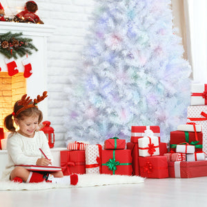 7 Feet White Iridescent Tinsel Artificial ‚Christmas Tree with Metal Stand