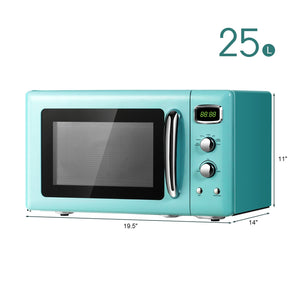 0.9 Cu.ft Retro Countertop Compact Microwave Oven-Green by DirectDeals