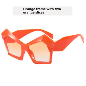 Oversized Square Cateye Polarized Sunglasses Big Trendy Style Fashionable Personality Big Frame Sunglasses New Fashionable & Popular Street Style Sunglasses For Women
