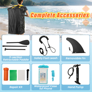 11 Feet Premium SUP Inflatable Stand Up Paddle Board with Accessories and Repair Kit-L