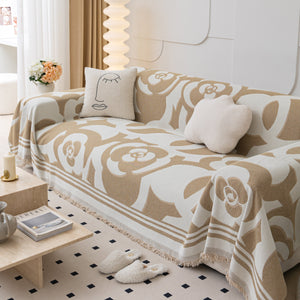 Chenille Sofa Cover Blanket, Couch Cover Blanket Throws for Couches Living Room Furniture Throw Covers