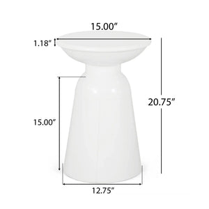 Outdoor Modern Metal End Large Table