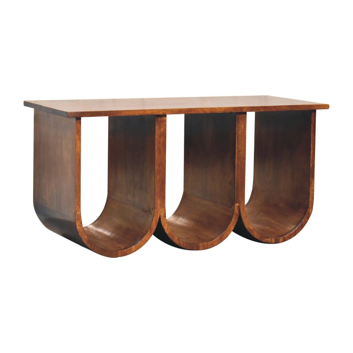Triple Open Style Coffee Table - Beige / Brown by Couch.com