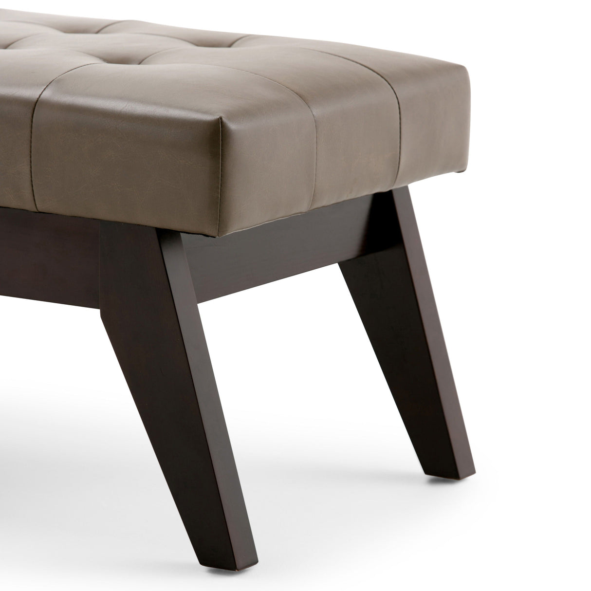 Draper - Upholstered Mid Century Tufted Ottoman Bench by Couch.com