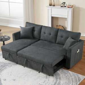 Sectional Sofa Bed L Shaped Sofa Couch Bed With USB Port, Reversible Chaise With Storage by Couch.com
