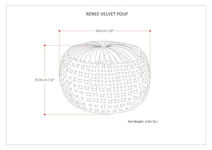 Renee - Handcrafted Round Pouf