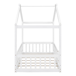 Bed House Bed Frame With Fence by Couch.com