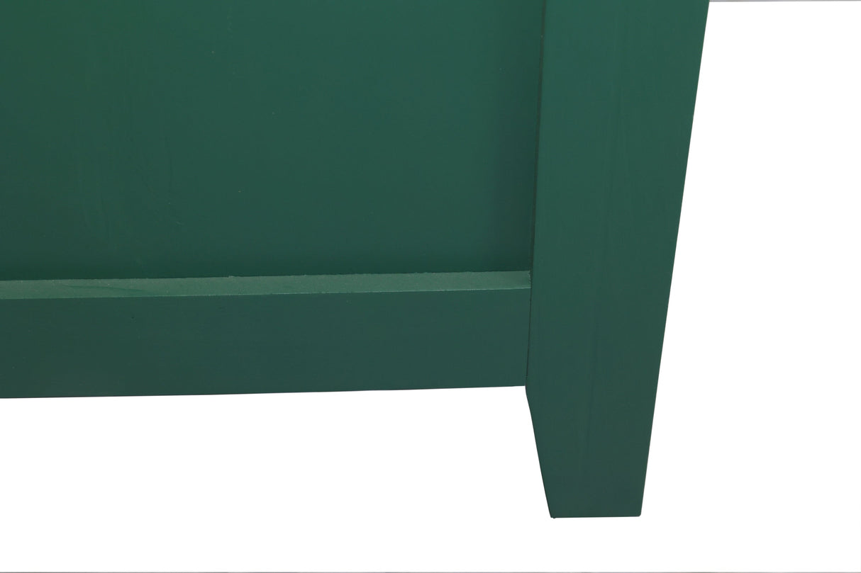 59in Green Accent Cabinet with 4 Doors Mid Century Modern Buffet