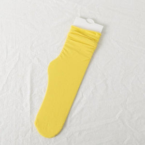 1/2 Pairs Girls Thin Socks Pack Harajuku Cute Long Frilly Socks Casual Soft Nylon High Elastic Solid White Purple Solid Color Stylish Casual Socks For Men And Women