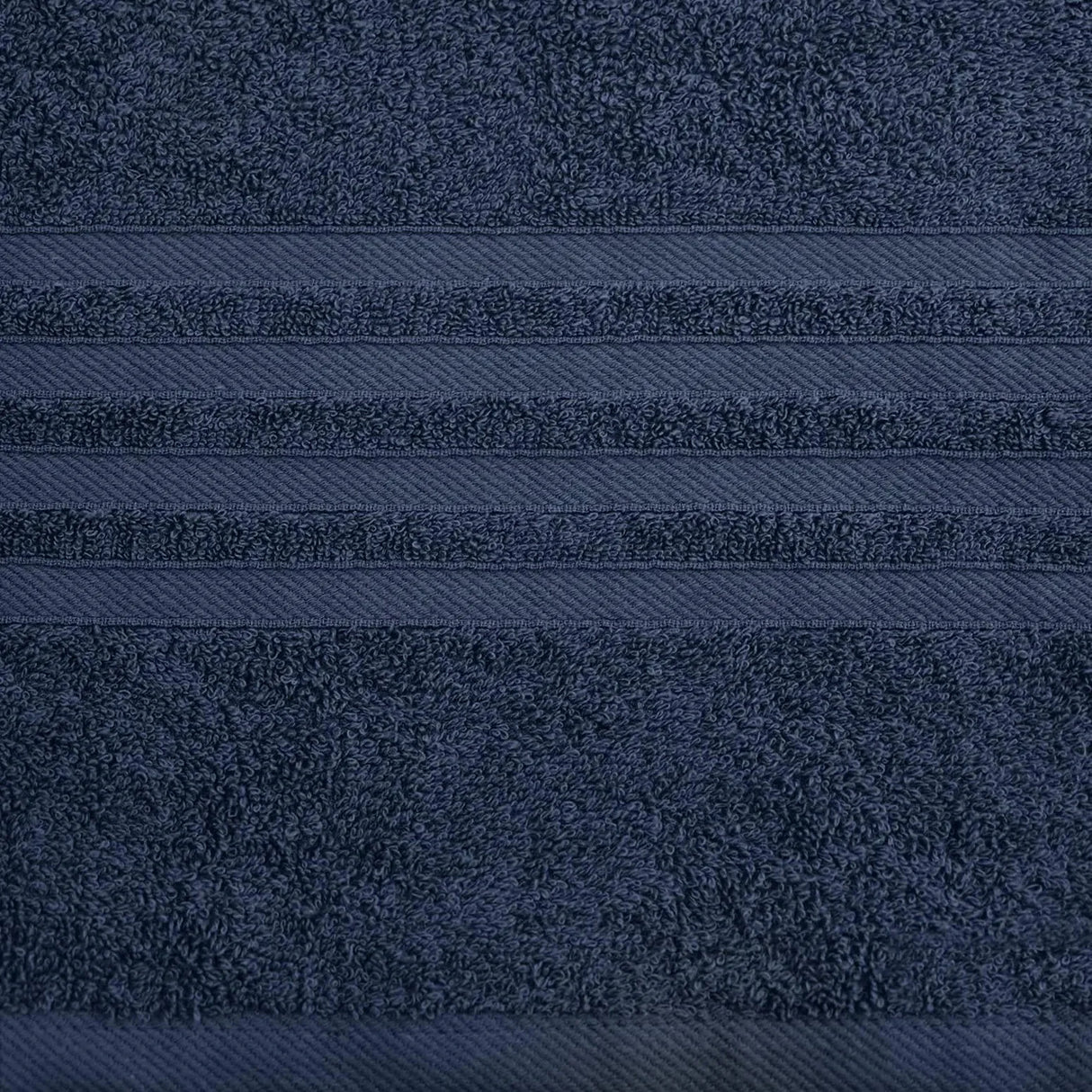 12 Pcs Bath Towel Set for Bathroom Wealuxe Collection 100% Cotton Soft Navy Blue