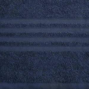 12 Pcs Bath Towel Set for Bathroom Wealuxe Collection 100% Cotton Soft Navy Blue