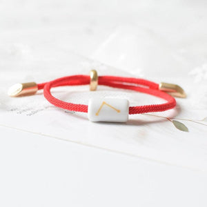 12 Zodiac Bracelet Charm Jewelry Adjustable Braided Rope Couple Bracelets Handmade Navy String Bracelet With Metal Knot Men Women Braided Bracelets Gifts
