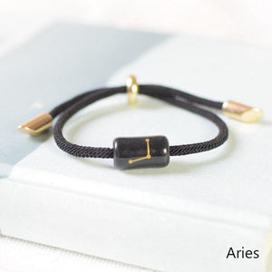 12 Zodiac Bracelet Charm Jewelry Adjustable Braided Rope Couple Bracelets Handmade Navy String Bracelet With Metal Knot Men Women Braided Bracelets Gifts