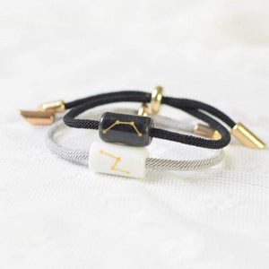 12 Zodiac Bracelet Charm Jewelry Adjustable Braided Rope Couple Bracelets Handmade Navy String Bracelet With Metal Knot Men Women Braided Bracelets Gifts