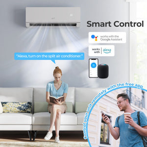 Energy Star Certified 12000 BTU 24 SEER2 115V Ductless Mini Split Air Conditioner and Heater WiFi Enabled