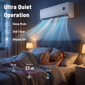 12000 BTU 18.1 SEER2 115V Mini Split Air Conditioner Works with Alexa