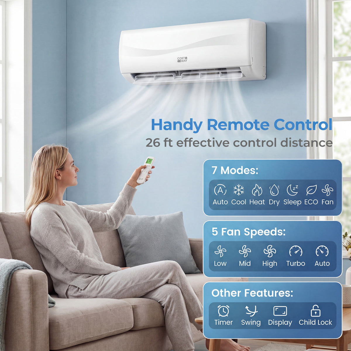 Blast Series 12000 BTU 20 SEER2 115 V Mini Split Air Conditioner with Heat Pump