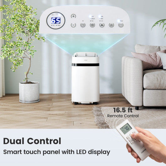 12000 BTU Portable Air Conditioner 3 in 1 Energy-saving with Fan and Dehumidifier-White