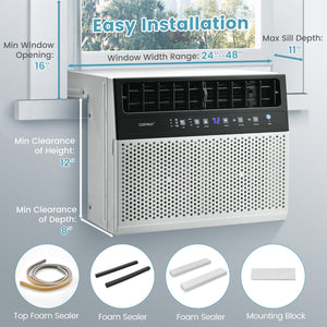 12000 BTU Window Air Conditioner with Handy Remote-12000 BTU