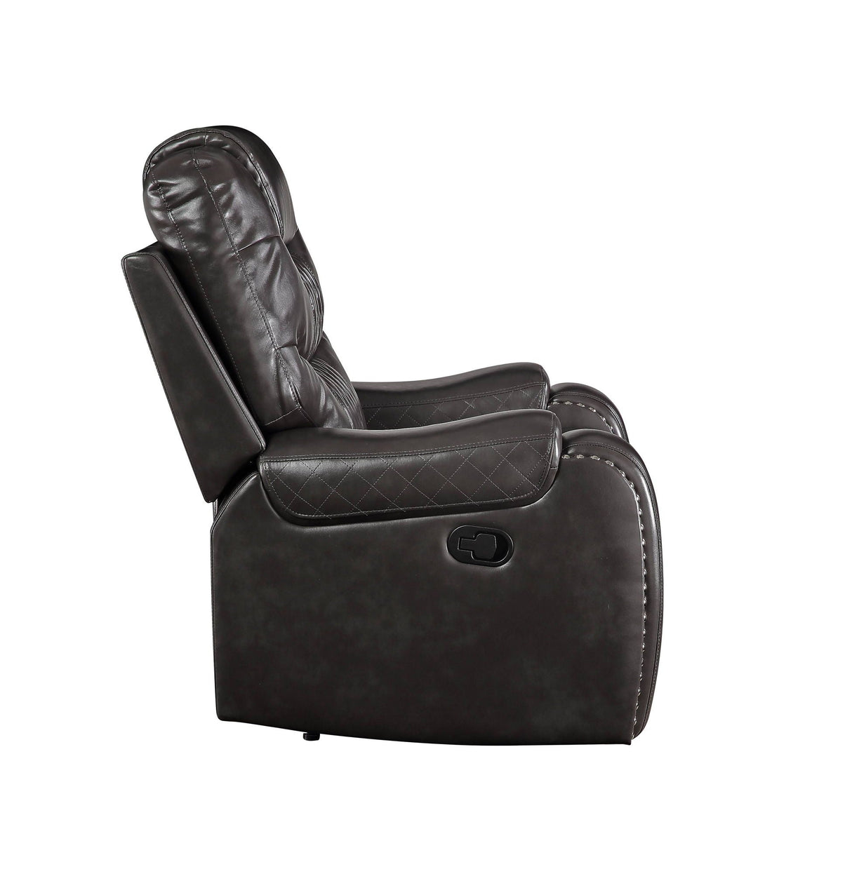 Braylon - Magnetite Synthetic Leather Manual Recliner Chair - Brown by Couch.com