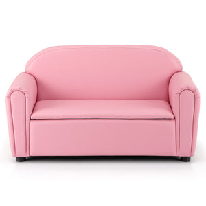 Kids Sofa Armrest Chair with Storage Function-Pink