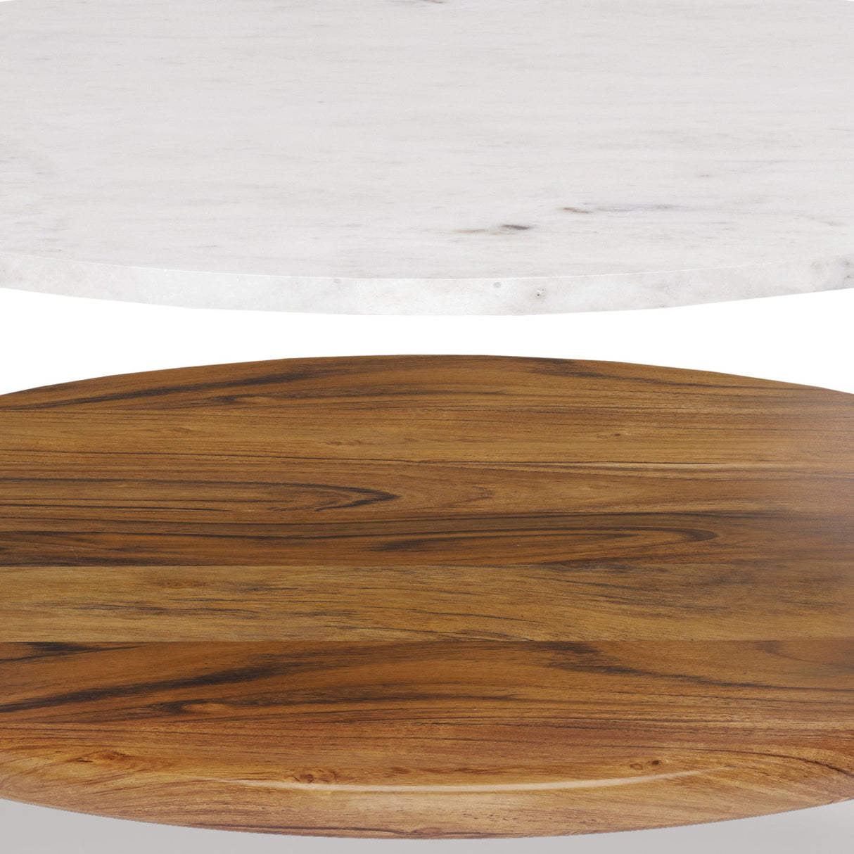 Wagner - Round Marble & Wood Table by Couch.com