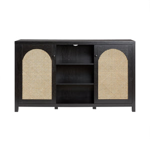 Transitional 2 Door Sideboard With Arched Rattan Panels by Couch.com