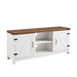 Modern Farmhouse Barn Door 3 Shelf TV Stand For TVs Up To 65” by Couch.com