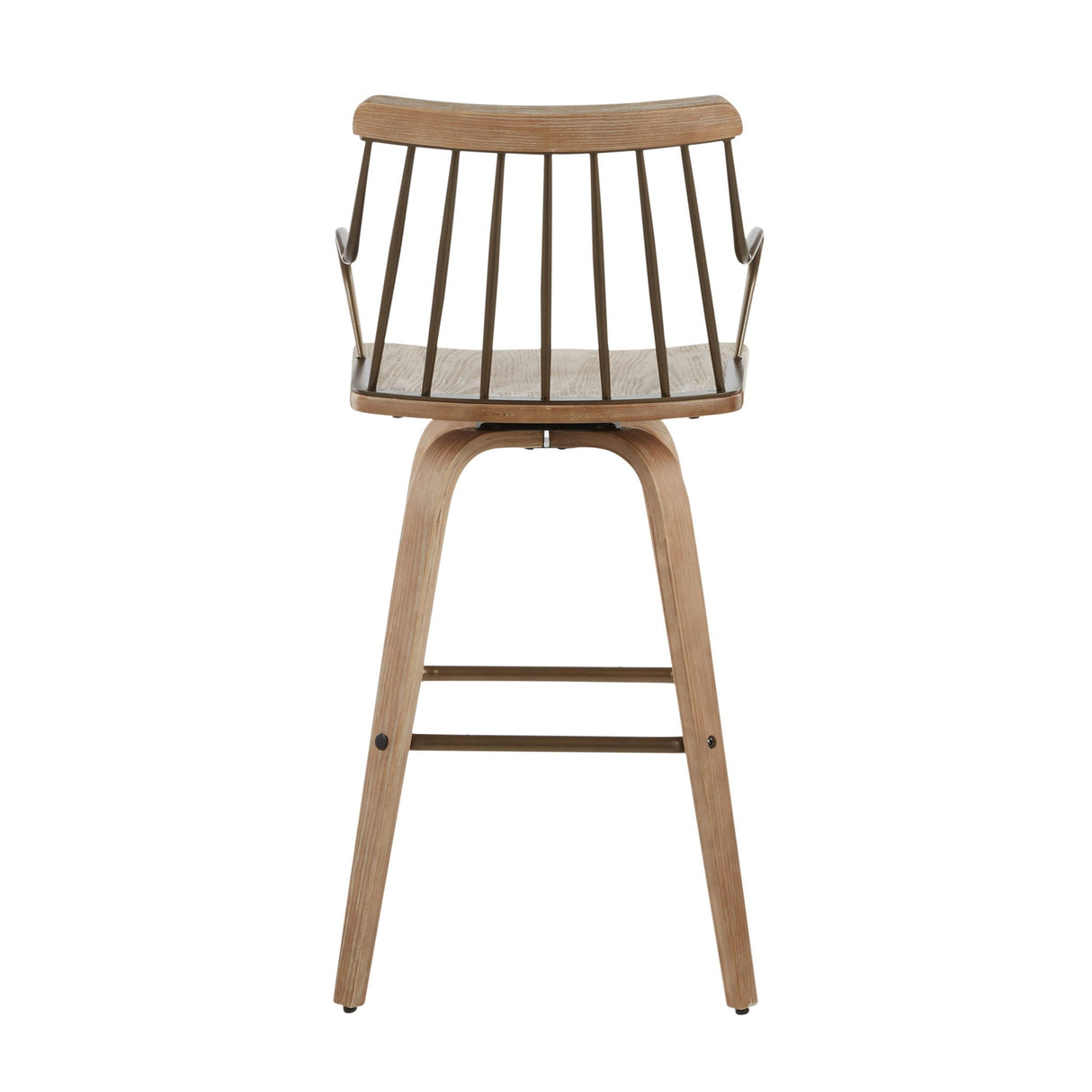 Preston - Farmhouse Counter Stool - White Washed / Antique Copper by Couch.com