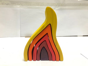 Early education stacking high blocks