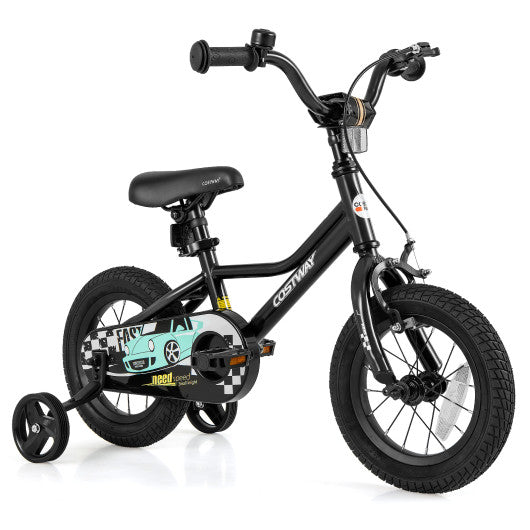 12 Inch Kids Bike Adjustable for 3-4 Years Old with Low-Step Frame