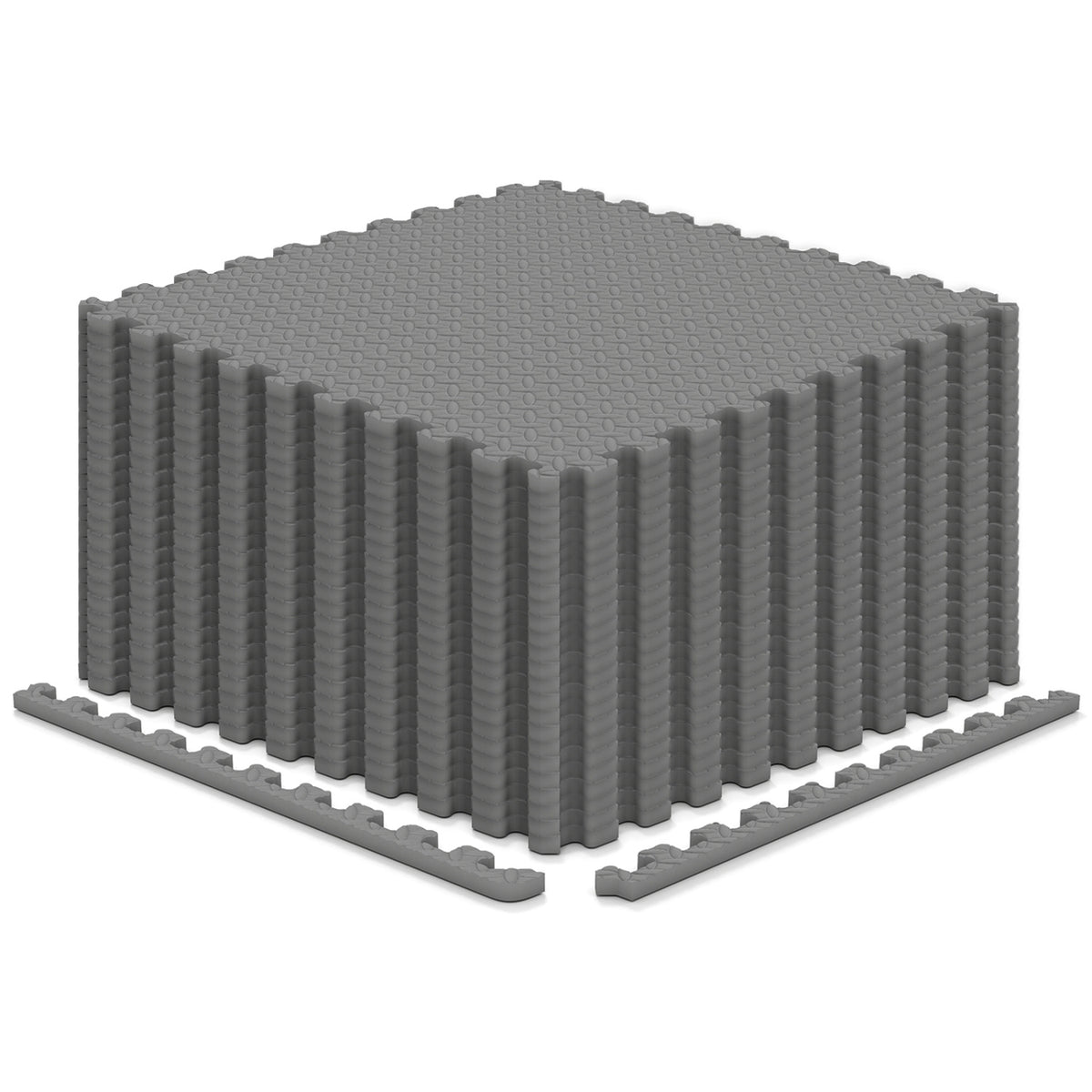 12Tiles 1/2" Puzzle Exercise Floor Mats-Gray