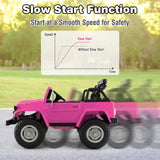 12V 2-Seat Licensed Kids Ride On Toyota FJ40 Car with 2.4G Remote Control-Black