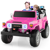 12V 2-Seat Licensed Kids Ride On Toyota FJ40 Car with 2.4G Remote Control-Black