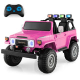 12V 2-Seat Licensed Kids Ride On Toyota FJ40 Car with 2.4G Remote Control-Black