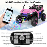 12V 2-Seater Kids Ride on UTV with Slow Start Function Music-Red