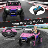 12V 2-Seater Kids Ride on UTV with Slow Start Function Music-Red