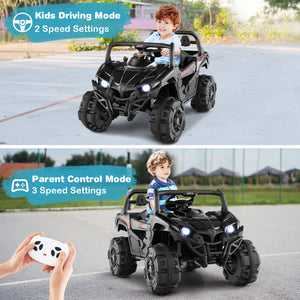 12V Battery Powered Electric Vehicle with Remote Control and 3 Speeds-Black