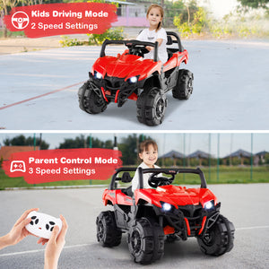 12V Battery Powered Electric Vehicle with Remote Control and 3 Speeds-Red