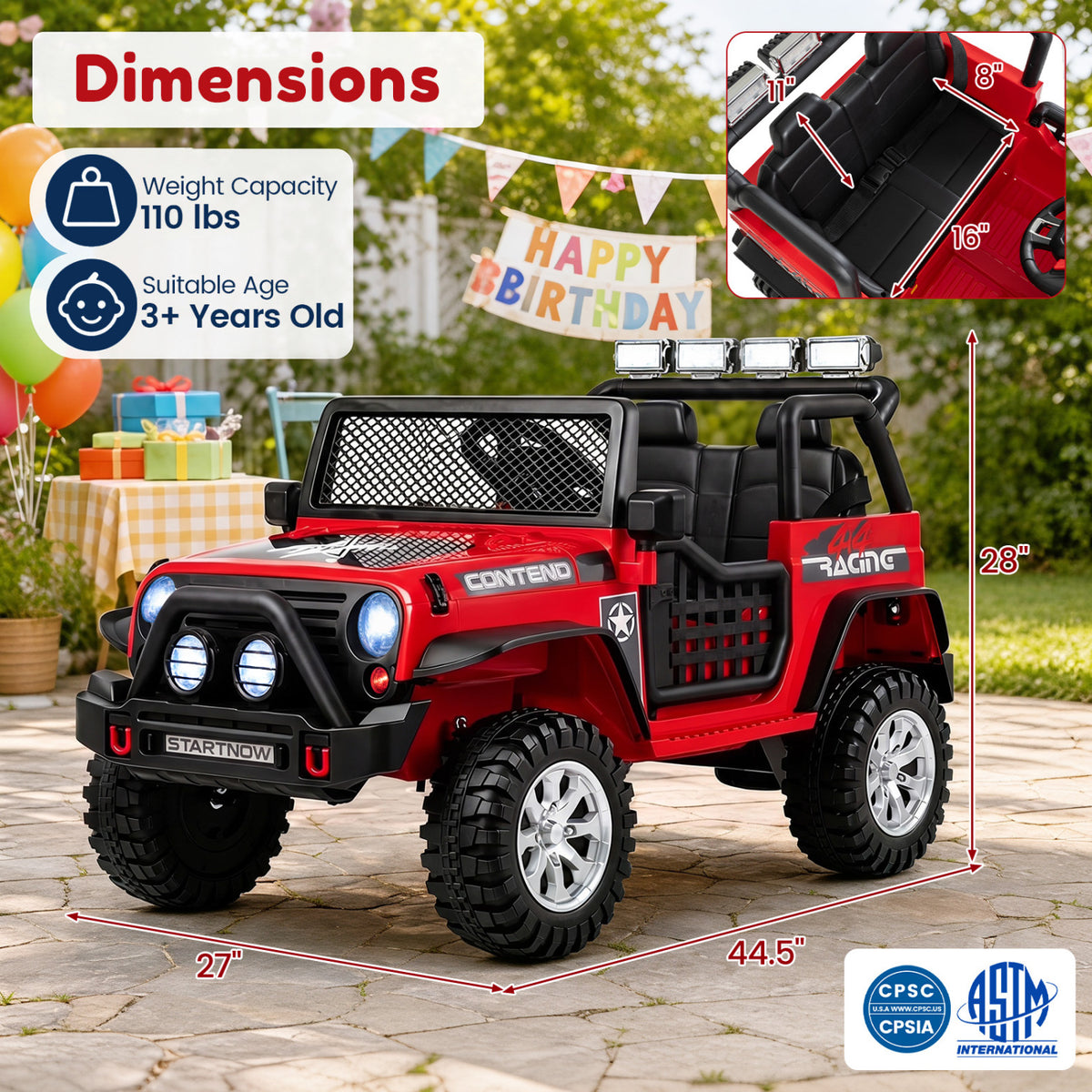 12V Electric 2-Seater Kids Ride On Car with Parent Remote Control-Red
