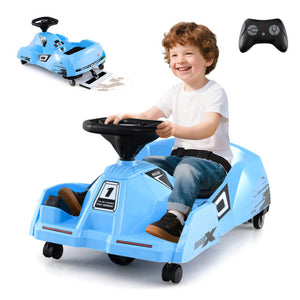 12V Electric Cleaning Go Kart with Detachable Mop and Remote Control-Blue
