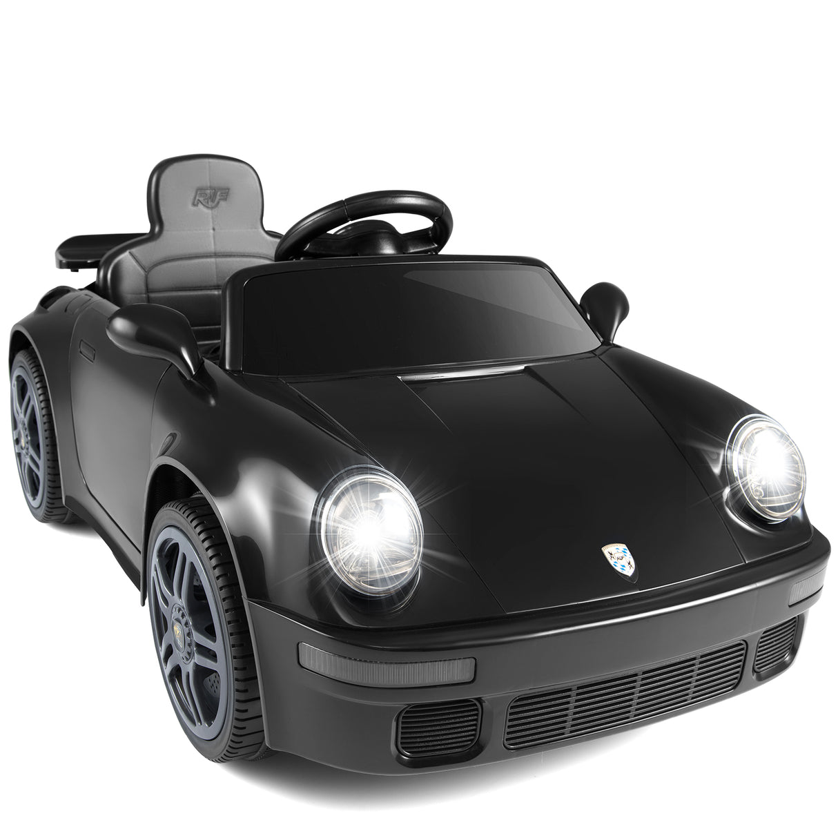 12V Electric Ride On Car Licensed RUF CTR with Remote Control and Music-Black