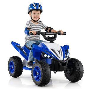 12V Kids Ride On ATV 4-Wheeler Quad with LED Lights and 7 mph Max Speed-Navy