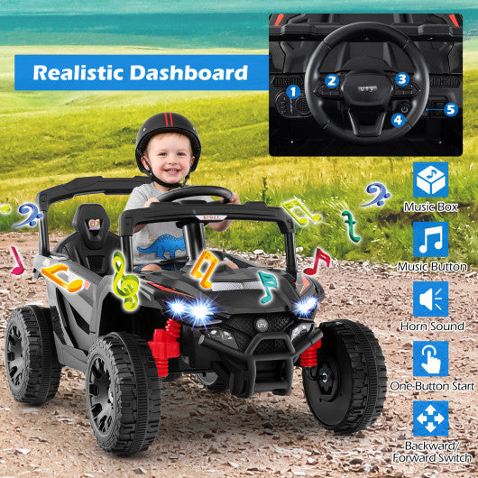 12V Kids Ride-On Car Mercedes-AMG GT3 Licensed with Adjustable Speed-White