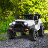 12V Kids Ride On Truck with Remote Control and Headlights-Black