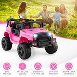 12V Kids Ride On Truck with Remote Control and Headlights-Black
