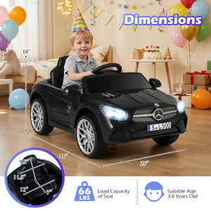 12V Kids Ride on Car Licensed Mercedes-Benz with Remote and Music-Black