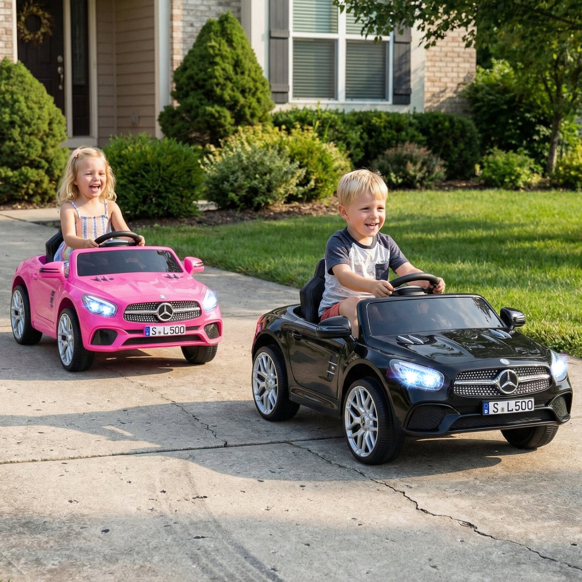12V Kids Ride on Car Licensed Mercedes-Benz with Remote and Music-Black