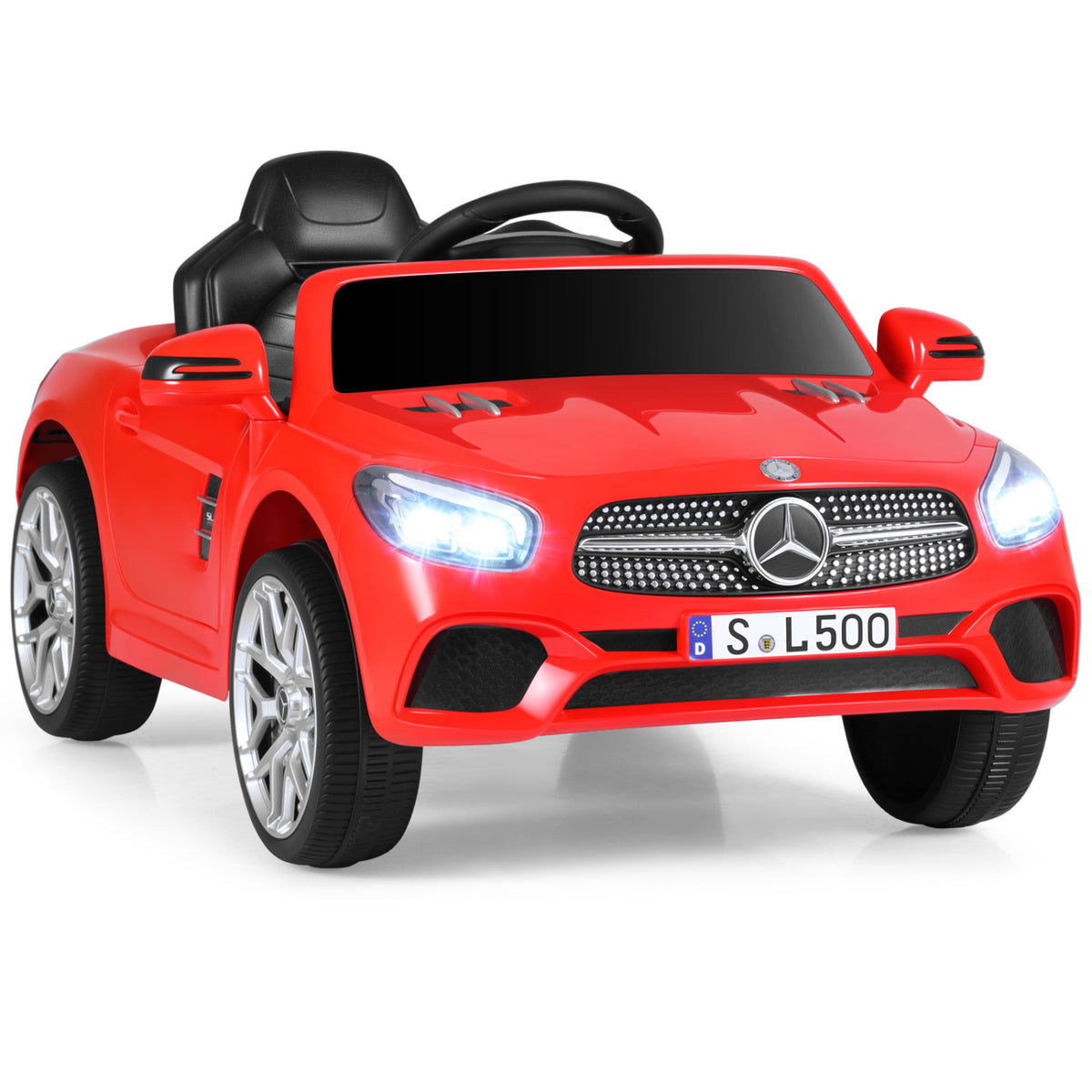 12V Kids Ride on Car Licensed Mercedes-Benz with Remote and Music-Red