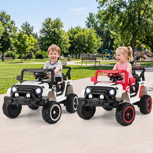 12V Kids Ride on Truck with Remote Control and 3 Speeds-Black